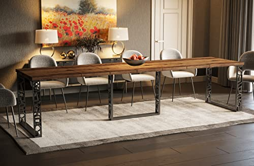 Endo-Moebel Esstisch Borys 130cm - 330cm erweiterbar 85/76 ausziehbar Säulentisch Küchentisch | Borys Max (Monastery Eiche)