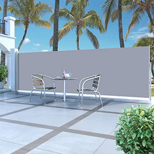 FIRBNUS Toldo Lateral retráctil 160x500 cm Crema Toldos Exterior Terraza Toldo Balcon Protección Solar A Prueba De Viento Protección De La Intimidad para Balcón Patio Jardín Simple Y Elegante