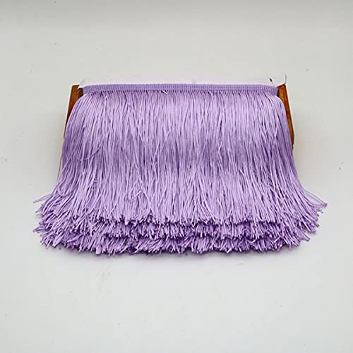 9/15/20/28cm Quaste Fransenbesatz 100% Polyester Lange Fransen Nähen Für Kleidung Kleid Gardinenband Quasten Für Bastelzubehör-9cm,Lila