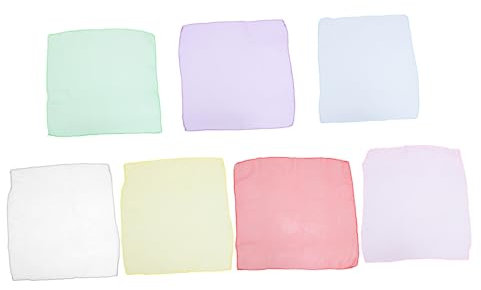 PACKOVE 7St einfarbiger Seidenschal Sonnengesichtsmaske Schals für Frauen seidentuch silk turban حجاب Damen Schal Gesichtsseidenschals tragbare Seidenschals Nacken Fahrrad