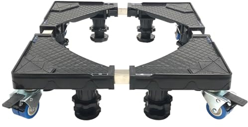 Fleau Home Washing Machine Riser XL – 500KG Capacity - Refrigerator/Dishwasher/Dryer Riser – Furniture Roller – Multifunctional – Washing Machine Base – Washing Machine Rack – 8 Legs/ 4 Wheels (Black)