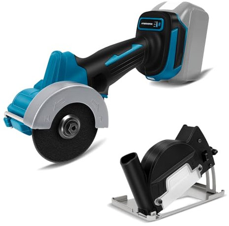 WingFly Akku Winkelschleifer für Makita 18V, Professional Kabelloser Schleifer,76mm, Bürstenloser Motor, Scheibenschutz, zum Polier Schleifen(ohne Akku, ohne Ladegerät) (Ohne Sägeblatt)