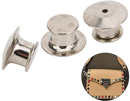Hochwertige Anstecknadel-Rückseiten, 50 Stück, Metall-Nadelrückseiten für Hüte, Goldfarben, für Namensschilder, Schlüsselbänder, Taschen (Silber Weiss)