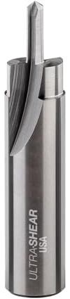Ultra-Shear Counterbore Slotting Router Bits, #6 Flathead Screw Size, 2 FL, USA Made, Solid Carbide, Great for Making Screw Blocks - US56CB