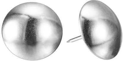 sourcing map Juego de 20 tachuelas de tapicería para muebles, 30 x 30 mm, acero al carbono para el hogar, sofá, decoración, clavos, color plateado