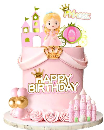 Prinzessin Tortendeko Prinzessinnen Tortendeko Mädchen Kuchen Dekoration | Prinzessin Tortendeko Prinzessinnen Tortendeko Mädchen Kuchen Dekoration Baby Shower für Mädchen Dusche Kuchen Dekoration