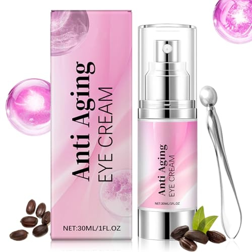Anti-Age Hyaluron Augencreme, Augenringe entfernen Augenpflege, Eye Cream Gegen Falten und Augenringe, Feuchtigkeitsspendende Augencreme Mindert Tiefe Falten, Tränensäcke & Schwellungen (30ml)