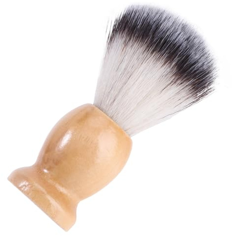 BESTYASH Bartbürste Mit Holzgriff Synthetische Nylonborsten Mittlere Härte Sanfte Massage Für Barttypen Tägliche Pflege Und Nassrasur Tragbar Und Platzsparend Geschenk Für Männer