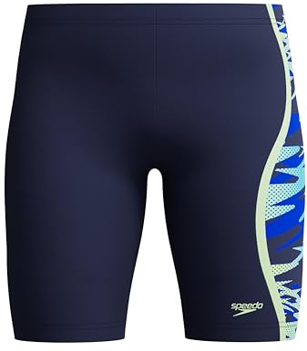 Speedo Hyperboom Splice Jammers de Natation pour Garçon, Bleu Marine, 16