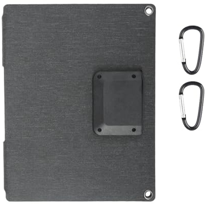 Chargeur solaire portable avec ports USB et de type C, 32,87 x 21,6 x 0,9 cm, panneau solaire pliable avec onduleur et contrôleur pour camping, randonnée, téléphone, voyage, équipement de survie