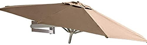 ZJFHEYUO Sun Parasol Umbrella Garden 8ft / 250cm Parasols Wall Balcony Patio Umbrella Garden Wall Mounted Cantilever Tilting Sunshade Umbrella, Off