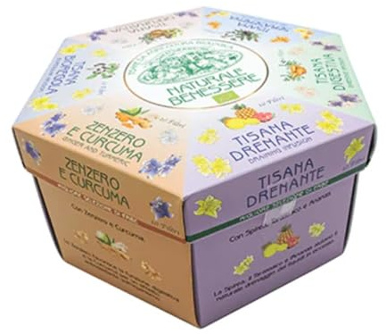 Sweet Herbs | Raccolta Naturale Benessere | Cofanetto Regalo Tisane Bio Assortite 6 Sapori Mirtillo Mandarino Finocchio Melograno - 60 Bustine | Infusi Bio Senza Caffeina