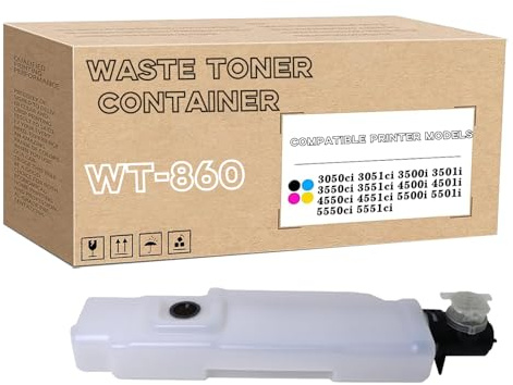 RSENSO WT -860 Kompatibel Tonerabfallbehälter 1Pack | Kompatibel Für Kyocera TASKalfa 3050ci 3051ci 3500i 3501i 3550ci 3551ci 4500i 4550ci 5500i 5501i 5550ci 5551ci Drucker