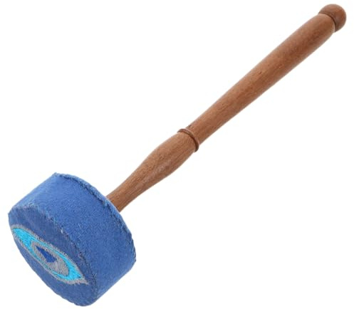 ABOOFAN Mazo Varita de Fieltro Azul de 28 Cm de Madera para Cuenco Tibetano Agarre Cómodo y Uso Versátil para Meditación y Sonido