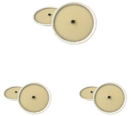 Fackel aus Terrakotta, weiß, Ø 17 cm, Brenndauer 7,5 Stunden, Wachs Elfenbein, Cereria di Giorgio – ideal für Veranstaltungen im Freien, Gärten und Terrassen (Packung mit 3)