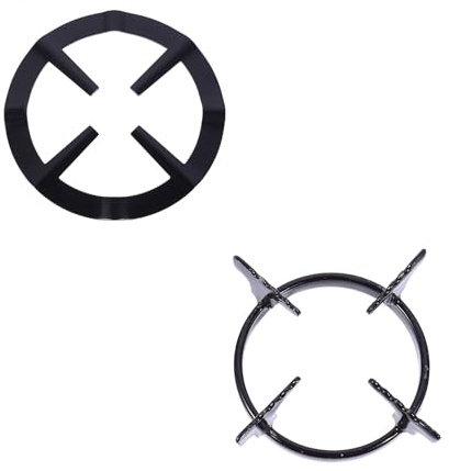 GARIOUANS Rejillas para Estufas de Gas Negras Soporte Multifuncional para Quemadores Parrillas para Hornillas Pequeñas Accesorios de Cocina Resistentes y Versátiles Juego de 2 Piezas