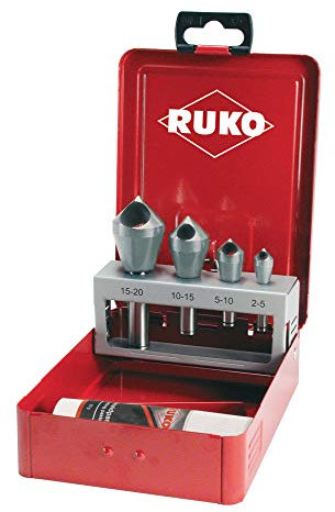 RUKO 102312E - Juego de avellanadores - desbarbadores, HSS Co 5