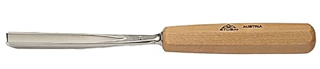 Stubai 554106 Couteau à sculpteur avec manche en bois, Gris/Beige, 6 mm