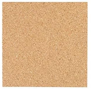 Cleverbrand Korkplatte selbstklebend, hitzebeständig, 25 Stück, 15 x 15 cm, 6 mm stark, quadratisch, Pinnwand aus Kork – Made in Portugal