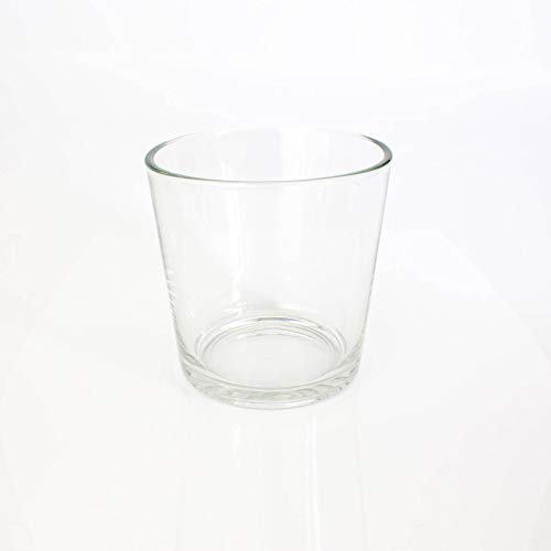 INNA-Glas Großes Glasgefäß - Blumentopf Alena, klar, 19cm, Ø 18,5cm | Rundes Glas - Pflanztopf