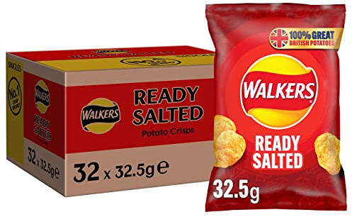 Walkers Ready Salted Crisps 32.5g (Case of 32)