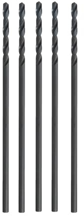 Drill America 5 Piece High Speed Steel Aircraft Extension Drill Bit Set (1/4-1/2 x 12 Long), POU Series
