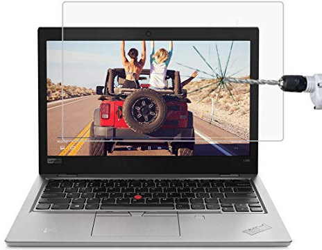 Cqu Laptop Ultra-thin 0.4mm 9H Surface Hardness Full Screen Film Protect Cover Tempered Glass Film Screen Protector for Lenovo ThinkPad L380 13.3 inch Netbook Portable Computer