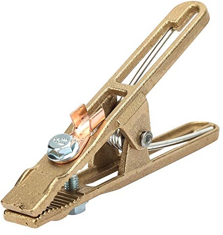 Schweißerd Erdungsklemme, Akozon 260/300/500A Messingmaterial Erdungs Klemme A Form Erdungskabel Griff Clip Klemme für Herstellung von Schweißmaschinen(260A)