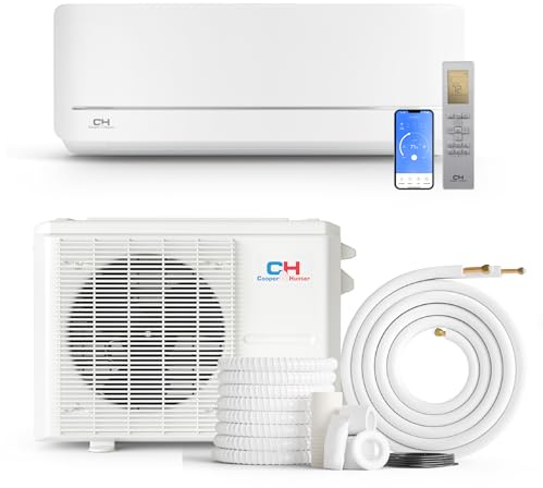 Ductless Mini Split AC/Heating System WiFi Pre-Charged Inverter Heat Pump with 16ft Installation Kit (9,000 BTU, 230V, 18 SEER)