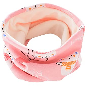 ISAKEN Sciarpa per Bambini in Pile e Velluto di Cristallo, Scaldacollo a Anello in Cotone per Primavera, Autunno e Inverno, Adatto a Ragazzi e Ragazze