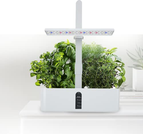 PanHuiWen Smart Garden 9 Giardino Intelligente LED Automatico di Illuminazione LED,con 9 baccelli, Fioriera da Giardino Smart per Casa Cucina, Altezza Regolabile