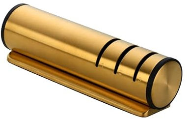 Meisha Knife Sharpener, Professional 3-Stage Manual Sharpener for Sharpening Kitchen Knives and Scissors, Helps Repair, Restore, Polish Blades - Gold