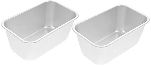 Kichvoe 2pcs Loaf Pan Aluminium Loaf Tin Toast Mold Non Stick Bread Cake Pan Baking Mold Bread Loaf Pan Loaf Bakeware for Baking Cake