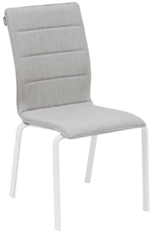 Hespéride - Stapelbarer Gartenstuhl Diese Perle & Weiß - Perle/Weißgrau