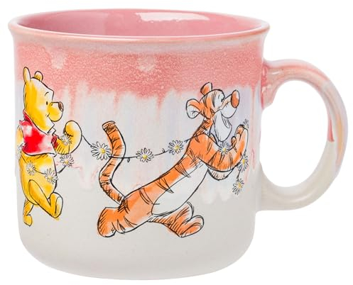 Silver Buffalo Winnie The Pooh Group - Taza de cerámica con esmalte reactivo, 20 onzas