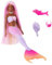 BARBIE Meerjungfrau-Puppe - Inspiriert von der Fernsehserie Barbie Ein verborgener Zauber, mit Farbwechseleffekt und Zubehör, 19 cm pinke Haare zum Stylen, für endlosen Spielspaß, HRP98
