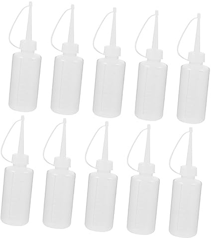 STOBOK 8pcs Come Oil Can Squeeze Bottles Pointed Nozzle and Lid for Sewing Machine Oil Dispensing