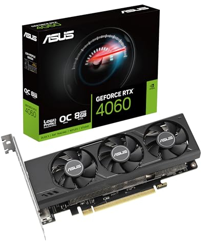 ASUS GeForce RTX 4060 LP BRK OC Edition Carte Graphique de Jeu 8 Go GDDR6 (Nvidia RTX4060 DLSS 3, PCIe 4.0, 2 x DisplayPort 1.4a, 2 x HMDI 2.1a, RTX4060-O8G-LP-BRK)