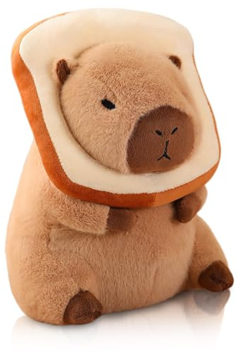 NXNYNZ 12 Inch Cute Capybara Plush Kawaii Soft Capybara Plush Doll Pillow with Bread Capybara Stuffed Aniamls Toys for Girls Kids Adults Birthdays Valentines Gift (Capybara Plush for Kids)