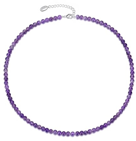 Philip Jones Amethyst Mini Beaded Gemstone Necklace