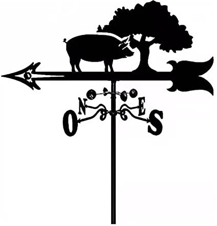 Generic Veleta del Jardín, Veleta del Tiempo, Veleta del Techo, Veleta de Decoración Al Aire Libre, Veleta de Decoración del Jardín, Indicador de Dirección del Viento/Jabalí/55 cm * 33 cm