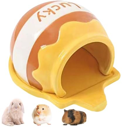 usefulbeauty Keramik-Hamsterhaus, Haustier-Hamsterhaus | Sommer-Cartoon-Hamster-Haus - Haustiernest aus Keramik mit glatten Oberflächen für Meerschweinchen, Chinchillas, Flughörnchen, Hamster und