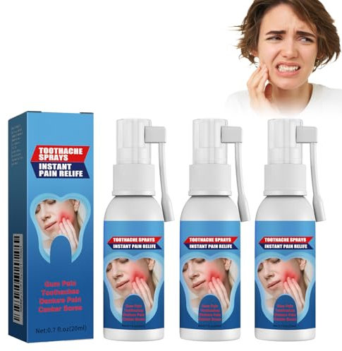 Spray Per Denti E Gengive, Spray Per La Cura Del Mal Di Denti, Spray Per La Cura Orale Delle Erbe, Spray Per Alleviare Il Dolore Dentale, Allevia Le Gengive Doloranti E Gonfie, 3 Pcs