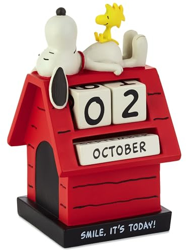 Hallmark Perpetual Calendar, SNOOPY & WOODSTOCK Calendar, Calendar Blocks, Novelty Calendar, Doghouse, Red