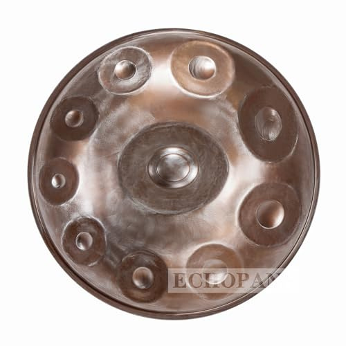 Handpan, strumento a percussione in acciaio, 440 Hz, 10 note in re minore, 58,4 cm, fatto a mano