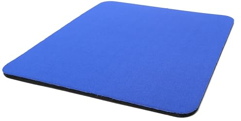 Tapis de souris pour souris optique, fond antidérapant et revêtement lisse. Dimensions : 245 mm x 220 mm x 5,5 mm (bleu foncé)