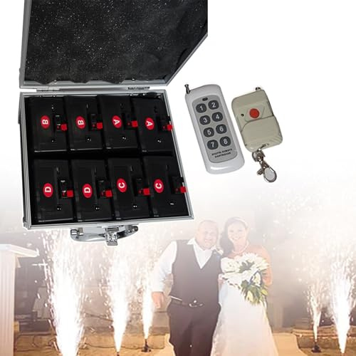 LTdlhFk Sis-Tema De Encendido De Fuegos Artificiales,Fiesta Pirotécnica,Mando a Distancia Inalámbrico,Canal De Chispas, Celebraciones Y Eventos,8PCS