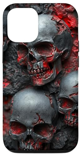 Porta de diseño de Arte de Halloween Dark Horror de Pila de Carcasa para iPhone 12/12 Pro