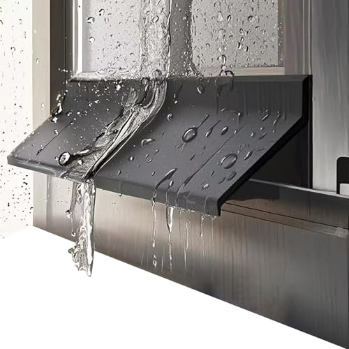 Regenschutzleiste aus Gummi für Fenster Türen - Biegbar, Selbstklebende Fenster-Abwehrleiste Gegen Regen, Regenschutzleiste für Fenster Autotüren, Schutz Vor Regenwasserrückstau(2.5m(8.2ft),5.5cm)