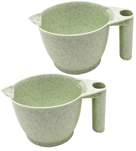 AUTSUPPL 2 pezzi Ciotole per Mescolare Tinta Capelli in PP Verde Eco per Salone Professionale Resistenti e Pratiche per DIY e Applicazione Colore